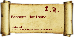 Possert Marianna névjegykártya